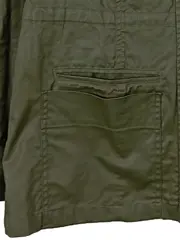 Vorschaubild 2 von Damen Trainingsjacke Outdoor Gr. 38/M Grün Baumwolle Kapuze
