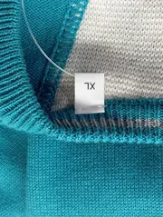 Vorschaubild 4 von Herren Pullover Gr. 52/XL Blau Casual Baumwolle V-Ausschnitt