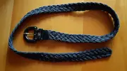 Vorschaubild 2 von Damen Gürtel Geflochten Blau Gr. 95 Stoffgürtel Flechtgürtel