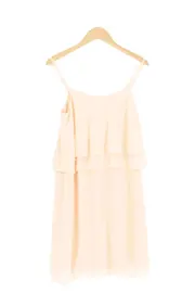 Vorschaubild 1 von Freizeitkleid Damen Gr. 36/S Rosa Rüschen Trägerkleid Midi Elegant