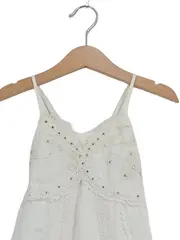 Vorschaubild 2 von Sommerkleid Mädchen Gr. 116 Weiß Feminin Baumwolle Rüschen