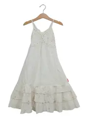Vorschaubild 1 von Sommerkleid Mädchen Gr. 116 Weiß Feminin Baumwolle Rüschen