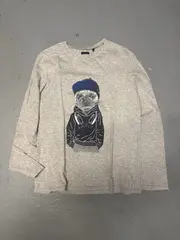 Vorschaubild 4 von Kinder Langarmshirt Grau mit Mops-Print Gr. 164 Casual