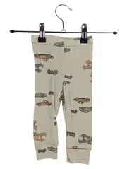 Vorschaubild 1 von Baby Leggings Hose Gr. 68 Autos Flugzeuge Beige Baumwolle