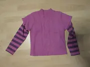 Vorschaubild 6 von Mädchen Pullover Gr. 150/152 Rosa Zopfmuster Streifen