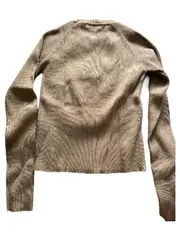 Vorschaubild 4 von Damen Pullover Langarm Rippstrick Zierknöpfe Beige Gr. S