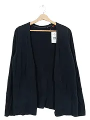 Vorschaubild 1 von Damen Strickjacke Cardigan Schwarz Gr. 38 M Bouclé
