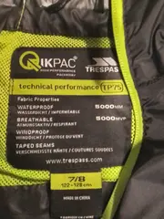 Vorschaubild 5 von Qikpac Kinder Regenjacke Gr. 122/128 Grau Outdoor Kapuze