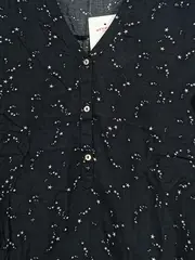 Vorschaubild 4 von Damen Bluse Langarm Schwarz Sterne Gr. 36 Viskose Casual