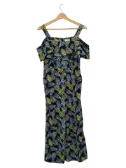 Vorschaubild 1 von Damen Sommerkleid Gr. 34;XS Palmenmuster Mehrfarbig Casual
