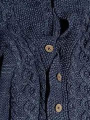 Vorschaubild 4 von Baby Strickjacke Jungen Gr. 74 9-12 Monate Blau Zopfmuster
