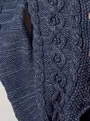 Vorschaubild 7 von Baby Strickjacke Jungen Gr. 74 9-12 Monate Blau Zopfmuster