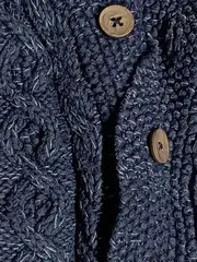 Vorschaubild 5 von Baby Strickjacke Jungen Gr. 74 9-12 Monate Blau Zopfmuster