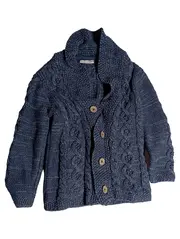 Vorschaubild 1 von Baby Strickjacke Jungen Gr. 74 9-12 Monate Blau Zopfmuster