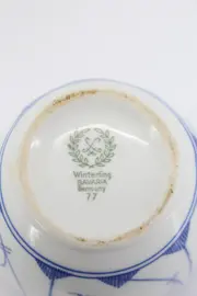 Vorschaubild 2 von Milchkännchen Vintage Weiß Blumenmuster 9.5cm Keramik Kännchen