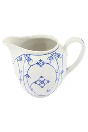 Vorschaubild 1 von Milchkännchen Vintage Weiß Blumenmuster 9.5cm Keramik Kännchen