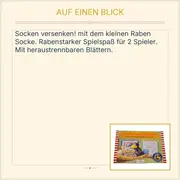 Vorschaubild 3 von Kartenspiel Socken versenken! Der kleine Rabe Socke Kinderspiel