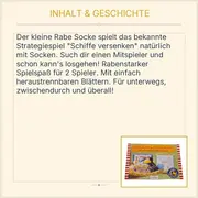 Vorschaubild 4 von Kartenspiel Socken versenken! Der kleine Rabe Socke Kinderspiel