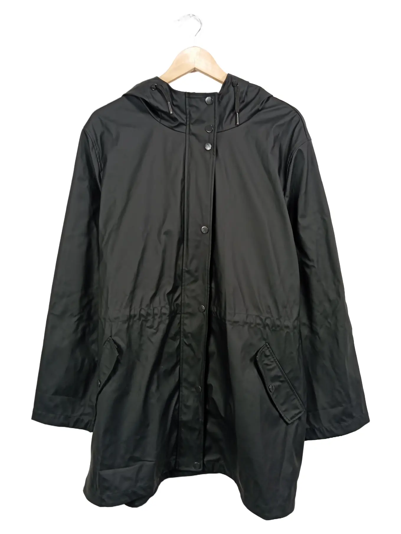 VERO MODA Damen Regenjacke Gr. 52 Schwarz Outdoor Kapuze Praktisch