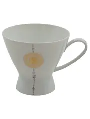 Vorschaubild 1 von Porzellan Tasse Weiß Retro Golddekor Sonnenblume Germany