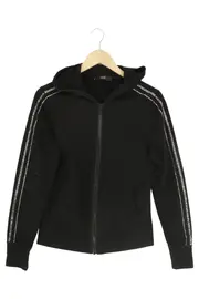 Vorschaubild 1 von Sweatjacke Damen 34/XS Schwarz Kapuze Strass Reißverschluss