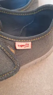 Vorschaubild 4 von Hausschuhe Jungen Grau Größe 31 Klettverschluss Bagger Motiv