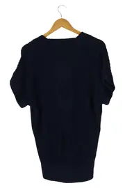 Vorschaubild 2 von Damen Pullunder Gr. 36/S Blau Casual Preppy Strick V-Ausschnitt