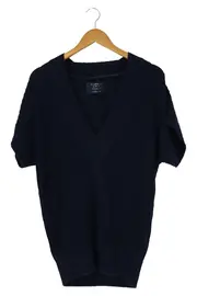 Vorschaubild 1 von Damen Pullunder Gr. 36/S Blau Casual Preppy Strick V-Ausschnitt