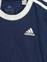 Vorschaubild 3 von Kinder T-Shirt Gr. 134 Blau Sportlich Kurzarm Streifen Logo