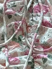 Vorschaubild 7 von Damen Sommerkleid Gr. 38/M Blumenmuster Rüschen Schnürung Mehrfarbig