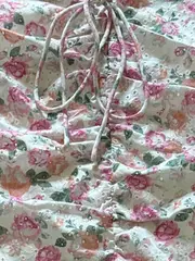 Vorschaubild 3 von Damen Sommerkleid Gr. 38/M Blumenmuster Rüschen Schnürung Mehrfarbig