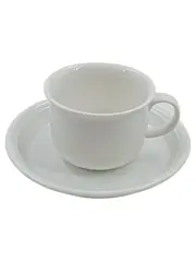 Vorschaubild 1 von Thomas Trend Kaffeetasse mit Untertasse Weiß Porzellan Rillendekor