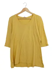 Vorschaubild 1 von Damen T-Shirt Gelb Gr. 40/L Casual 3/4-Arm