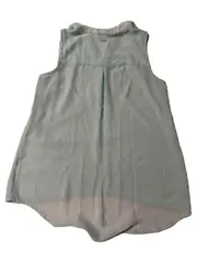 Vorschaubild 2 von Damen Bluse Gr. 36/S Türkis Feminin Ärmellos