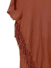 Vorschaubild 3 von Damen T-Shirt Braun XL Fransen Bohemian