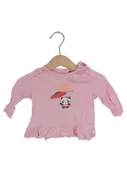 Vorschaubild 1 von Baby Body Mädchen Gr. 62 Pink Panda Motiv Rüschen Baumwolle