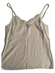 Vorschaubild 5 von Unterhemd Damen Spitze Träger Weiß Gr. 36 Baumwolle