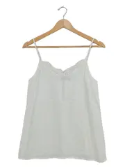 Vorschaubild 1 von Unterhemd Damen Spitze Träger Weiß Gr. 36 Baumwolle