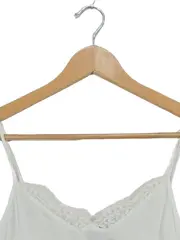 Vorschaubild 2 von Unterhemd Damen Spitze Träger Weiß Gr. 36 Baumwolle