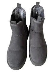 Vorschaubild 2 von Damen Stiefelette Chelsea Boot Gr. 38 Grau Gefüttert Plateau
