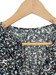 Vorschaubild 2 von Damen Bluse Blumenmuster Langarm Mehrfarbig Gr. 40/L