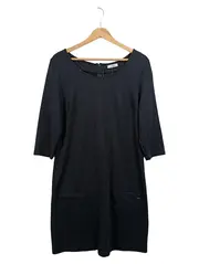 Vorschaubild 1 von Businesskleid Damen 3/4-Arm Midi Schwarz Gr. 38 M