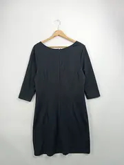 Vorschaubild 2 von Businesskleid Damen 3/4-Arm Midi Schwarz Gr. 38 M