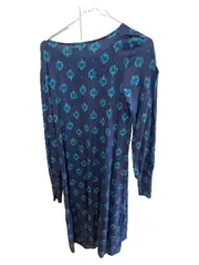Vorschaubild 3 von Kleid Damen Gr. S 36 Langarm Ethno Muster Blau
