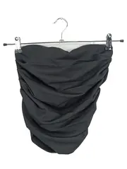 Vorschaubild 1 von Damen Bikini Oberteil Bandeau Top Schwarz Gr. 36 S Raffungen