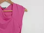 Vorschaubild 3 von Damen Oberteil Pink Modern Raffungen Einheitsgröße Top