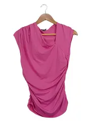 Vorschaubild 1 von Damen Oberteil Pink Modern Raffungen Einheitsgröße Top