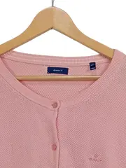 Vorschaubild 3 von Damen Strickjacke Rosa Baumwolle Gr. 44/XXL Basic Cardigan