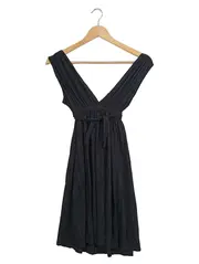 Vorschaubild 1 von Damen Wickelkleid Schwarz Gr. M/38 V-Ausschnitt Elegant