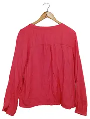 Vorschaubild 2 von Hemdbluse Damen Gr. 36;S Rot Casual Langarm Strukturmuster